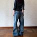 American Retro Cat-ear Distressed Washed Ripped Jeans For Men And Women, Cleanfit Street Style Straight-leg Pants_ecoleips.com