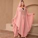 Women's Clothing Hot Diamond Beading High Density Chiffon Loose Cloak Shawl_ecoleips.com
