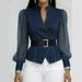 Women's V Neck Lace Long Sleeve Top Casual Elegant Fashion Tees For Spring/Summer/Autumn Independent Website AliExpress_ecoleips.com