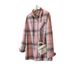 Women's Vintage Loose Fit Plaid Shirt – Casual & Slimming Oversized Checkered Blouse (S-XXL, Blue/Pink/Burgundy)_ecoleips.com