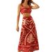 Women's Sexy Printed Suspender Long Skirt Set European American Summer Fashion Cross Border Amazon Clothing_ecoleips.com