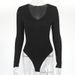 2026 Autumn Winter New Inner Layer Base Shirt Ins European American Sexy Women's Top Long Sleeve V-Neck Bodysuit_ecoleips.com