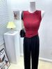 Elegant Slimming Sleeveless T-Shirt Top for Women Stretchy Tight Fitting Summer Base Layer Vest Bust Enhancing_ecoleips.com
