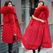 Women's Clothing women's cotton padded coats mid length large fur collar plus velvet cotton padded jackets down cotton padded jackets cotton jackets_ecoleips.com