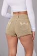 2025s Fashion Non-Stretch Mid-Waist Embroidered Denim Shorts For Women_ecoleips.com