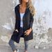 Women's Casual Hooded Jacket Single Breasted Solid Color Autumn Winter Coats_ecoleips.com
