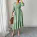 Women Casual Holiday Stylish All‑Match Long Maxi Dress Beach Daily Wear_ecoleips.com