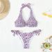 Women's Sexy Floral Bikini Set - High Waist Split Swimsuit For Beach & Pool_ecoleips.com