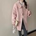 girl 2025 Autumn Winter New Double-Sided Wool Coat For Women, Mid-Length Loose Slimming Woolen Jacket_ecoleips.com