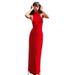 XY23005 European And American Style Long With Hollow Back, Sleeveless, Halter Neck, Slim Fit, Elegant Party Dress For_ecoleips.com