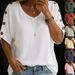 Women's Clothing Short Sleeve Button Down Shirt New Linen Cotton Loose Fit Casual Top For Women_ecoleips.com