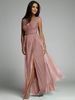 European And American Cross-border 2024 New Sexy V-neck Slim-fit Waist-enhancing Slit Long Sparkling Dress_ecoleips.com