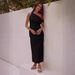 Women's Clothing Spring And Summer New Independent Station Solid Color Oblique Shoulder Off Shoulder Sexy Mid Length Dress_ecoleips.com