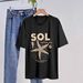 Women's Casual Short Sleeve T-Shirt - Breathable Cotton Blend Relaxed Fit Tee With Modern Print Design_ecoleips.com