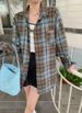 Cross-border Plaid Shirt For Women, Autumn Women's Clothing, Popular Blouse Tops, Thin Cardigan, Japanese-style Sun_ecoleips.com