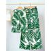 Women's Retro Print Elegant Casual Two Piece Set Sleeveless Top And Pants Style New_ecoleips.com