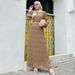 Muslim Women's Wear Middle Eastern Malay Robe Export Fashion Ethnic Style Chiffon Pleated Dress_ecoleips.com