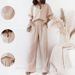 Spring 2026 Women's Fashion Set Loose Long Sleeved Shirt & Wide Leg Pants Casual Cross Border European American Style_ecoleips.com