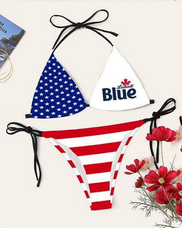 Women's Clothing New Bikini Custom Printed Strap Swimsuit Set Backless Two Piece Swimsuit_ecoleips.com