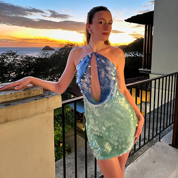 Women's Clothing New Style Elegant Sequined Dress_ecoleips.com