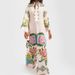 Elegant Long Sleeve Loose Party Dresses Spring Vintage Pattern Printed Robe Dress Women's Stand Neck High Waist Bohemian Dress_ecoleips.com