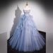 Off-the-shoulder Evening Dress 2026, Haze Blue, Piano Recital, Coming-of-age Ceremony, Wedding Bel Canto Solo, Blue_ecoleips.com