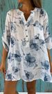 Verve 2025 New Printed V-neck Pullover Shirt Spring Summer Casual Women's Fashion_ecoleips.com