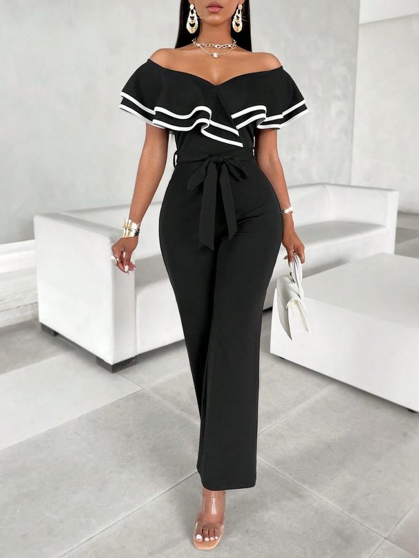 Women's Clothing Temperament Jumpsuit Fashionable Wide Leg Pants_ecoleips.com