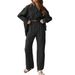 Women's Clothing New 100% Cotton Double Layer Comfortable Casual Suit Loose Long Sleeved Trousers Suit_ecoleips.com