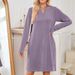Women's Clothing Women's V-Neck Long Sleeve Loose Fit Casual Dress For Autumn Winter – Stylish & Comfortable In Multiple Colors_ecoleips.com