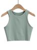 2024 Summer Fashion Women Sexy Slim Tops O-neck Sleeveless Double Nylon Ladies Good Quality Tank Tops 6 Colors_ecoleips.com
