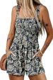 K Women's Casual Pleated Jumpsuit Square Neck Sleeveless Loose Shorts Beach Vacation Style_ecoleips.com