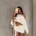 A740 Women's Breathable Off-Shoulder Top And Asymmetrical Skirt Set Elegant Sexy Beach Vacation Style Tie Waist Bodycon_ecoleips.com