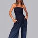 Women's Clothing Slim Fit Wrap Style Jumpsuit Long Casual Fashion American Sexy_ecoleips.com