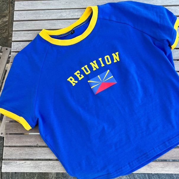 Foreign Trade European And American Style Slim Fit Women's Summer New Style Flag Letter Print Hot Girl Cropped Short Sleeve T Shirt Wholesale_ecoleips.com