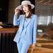 Pink Women's Professional Three Piece Business Executive Suit Vest Set British Style_ecoleips.com