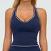 Zechuang Color-Block Yoga Tank Top – Crisscross Back Workout Shirt | Breathable & Soft For Running, Gym & Pilates_ecoleips.com