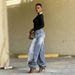 Women's Clothing Women's Denim Jeans Cross-Over Design Deconstructed Layered Washed For Formal & Casual For Women_ecoleips.com