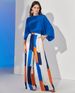 Women’s Clothing New Temperament Loose Commuter Blue Top High Waist Wide Leg Pants Suit_ecoleips.com