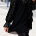 Elegant V-Neck Long Sleeve Blouse With Sequin Embellishments – Stylish Layering Piece For Women_ecoleips.com