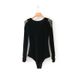 Women's Clothing Sexy Low Cut Tight Hollow Bottoming Jumpsuit Female Solid Color Slim Long Sleeved Bottoming Shirt T Shirt_ecoleips.com