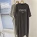 Summer Oversized Loose Dress Women 2025 New Simple Casual Letter Printed Short Sleeved Dress_ecoleips.com