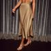 Women's A-Line Skirt Solid Color Satin Fabric European American Style Hip Spring Summer New Fashion Ladies Skirt_ecoleips.com