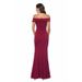 Solid Off Shoulder Split Mermaid Dress | Wrap V Neck Floor Length Bridesmaid Cocktail Party Maxi Gown_ecoleips.com