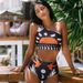 Women's Clothing One Piece Swimsuit Deep V Hollow Pattern Printed Suit Women's Linen Skirt 2691_ecoleips.com