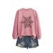 European American Cross-border Autumn Winter New Christmas Fashion Casual Round-neck Snowflake Black And White_ecoleips.com