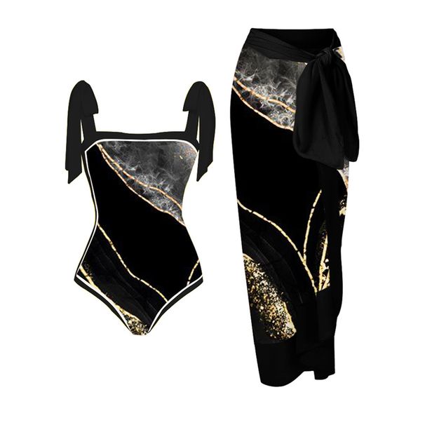 Women's Clothing New Multi Color Printed Women's Split Swimsuit Personality Fashion High Waist Bikini Set_ecoleips.com