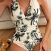 Aria Basics Cross-border Foreign Trade Swimsuit For Women With Coconut Tree Print, Sexy V-neck, Pure Desire Hot Girl European And_ecoleips.com