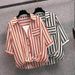 Women's Slimming Chic Korean Style Striped Shirt Casual Versatile Top For Spring_ecoleips.com