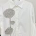 Luxury Beaded Long-Sleeve Blouse – Elegant Floral Diamond Button Shirt For Women (White/Black/Green, S/M/L)_ecoleips.com